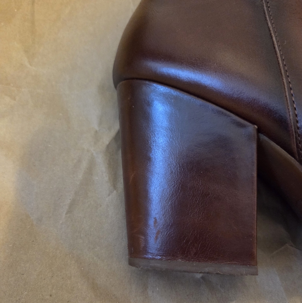 Kork-Ease Brown Leather Ankle Booties Size 10 - Picture 13 of 13